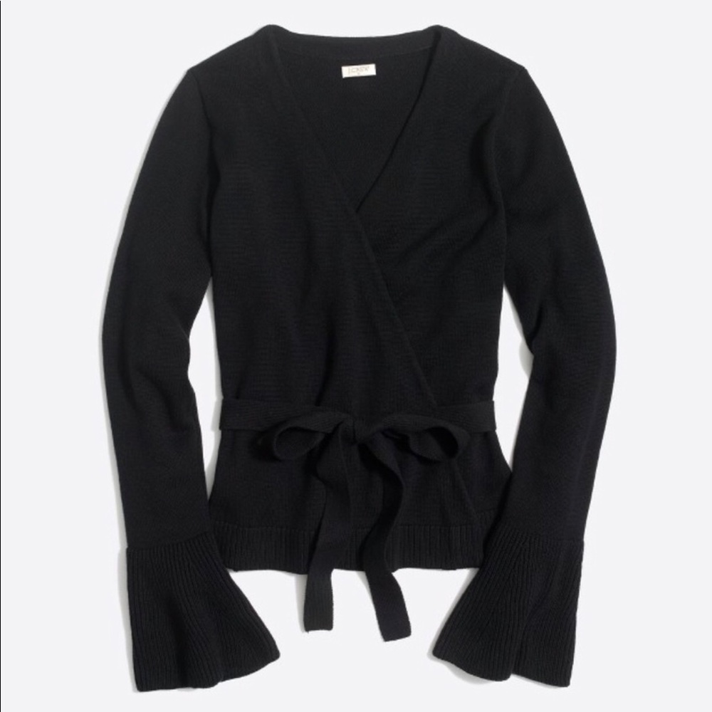 J. Crew Bell Sleeve Wrap Sweater M